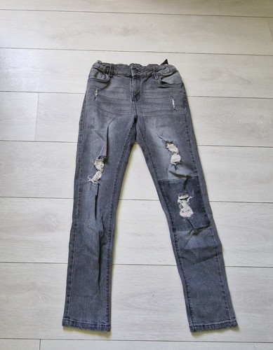 Pantalon jean troué gris