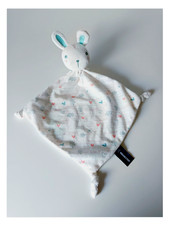 Doudou plat lapin - plat, blanc