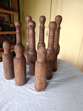 Ancien jeu quilles bois - ancien, de