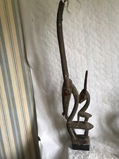 Masque Cimier CI WARA -MALI -97cm- soclé- Milieu XXe Siècle