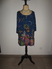 M 38 40 DESIGUAL TUNIQUE LONG OU ROBE COURT TOP MANCHE LONGUE HAUT  TUNIQUE LONG