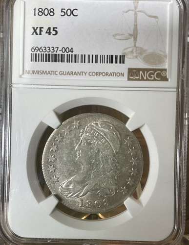 1808 capped bust - bust, half
