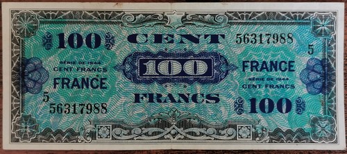 Billet 100 francs 1944 france - 100,