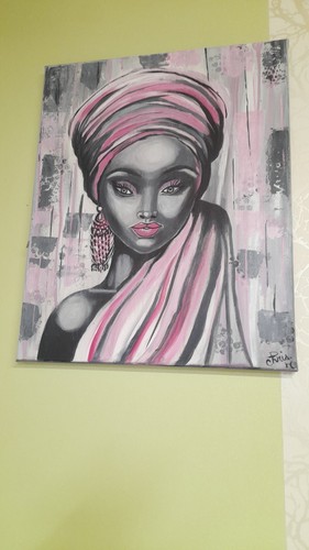 Tableau toile peinte acrylique - toile,