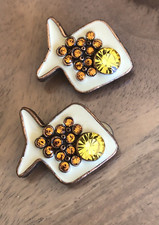 Boucles d'oreille a clip Taratata forme poisson