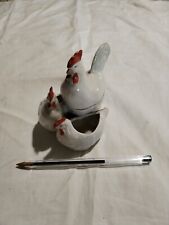 Service A Condiments Faience Poules