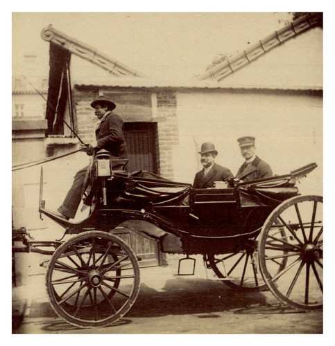 Hommes dans une - voiture, à