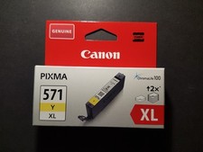 Cartouche CANON  PIXMA 571  Y  XL  Jaune  d'origine, neuve