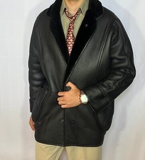 Manteau Vintage Peau Lainée Noire - Les Fourrures de Clichy - Made in France - L