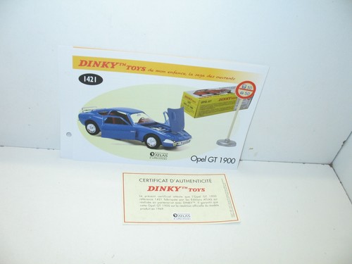 Fiche certif dinky toys - dinky,
