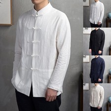 Hauts Homme Homme Veste Cardigan Vêtement Chinois Manteau Quotidien Manches Lon