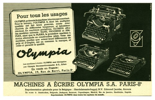 Publicité ancienne olympia - publicité,