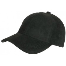 Casquette Daim Noire Classe Suedine Kalter Baseball-Taille unique
