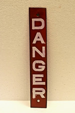 Panneau D'Enamel DANGER Rouge Métal Industriel Émail Avertissement "1