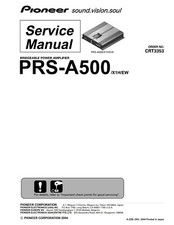 Service Manuel D'Instructions