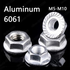 Aluminium 6061 Écrous Hexagonaux Avec Bride M5 M6 M8 M10