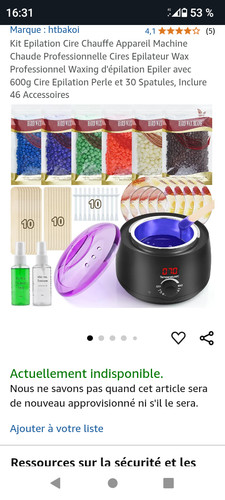 Kit chauffe cire épilation - kit,
