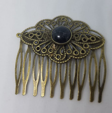 peigne à chignon agate noire création unique