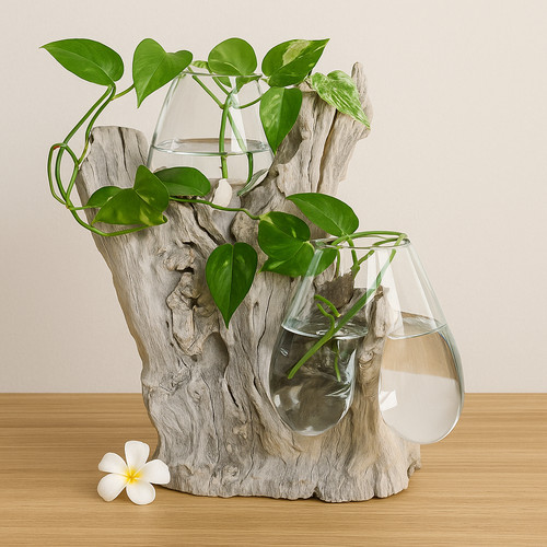 Vase unique verre fondu - vase,