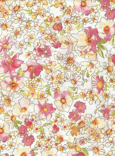 Tissu thermocollant fleurs - a4,
