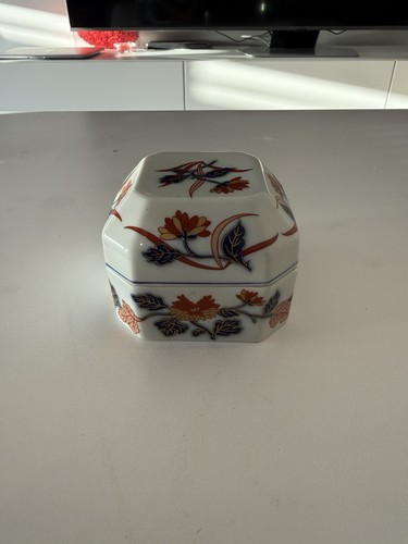 Boîte couvercle porcelaine - boîte,
