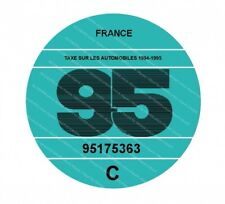 vignette adhésive 1995 FRANCE collage intérieur pare-brise véhicule collection