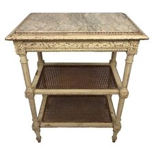 Desserte de style Louis XVI, bois laqué crème, circa 1900