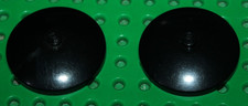 2 x Lego Black Dish 4x4 Inverted ref 3960 set 6900 6973 6899 6856 6932 8117 2126