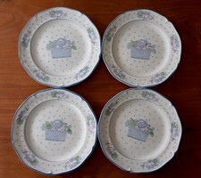 4 ASSIETTES À DESSERT GIEN PAR MARIE PIERRE BOITARD 