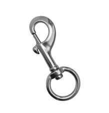 Mousqueton inox Longueur 120mm Targette à Emerillon Tournant inox 316 - A4