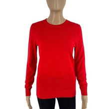 Gant Femme Pull Ras Du Cou Rouge 100% Laine Taille XS