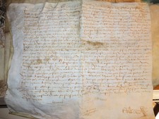 RARE DOCUMENT XVI MANUSCRIT PARCHEMIN VELIN RENAISSANCE BEARN ? PYRENEES ? 1551