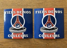 lot de 2 stickers Paris SG PSG FANS FIERS ULTRAS KOB AUTEUIL 2010 AUTOCOLLANTS
