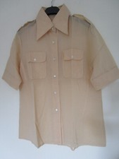 Chemise manches courtes vintage TED LAPIDUS Paris coton beige taille 44  