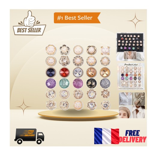 Broches perles ronde lot - en,