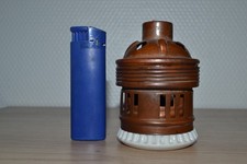 Belle et grosse douille ancienne E40 en cuivre et porcelaine