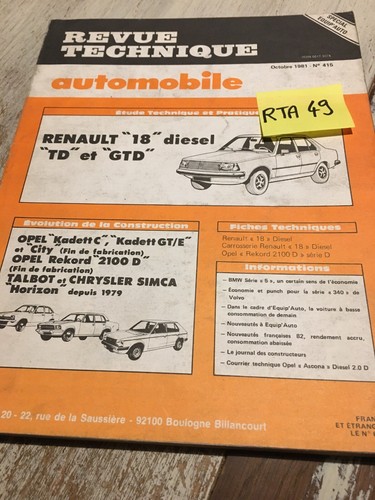 Revue technique automobile - revue,