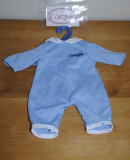🤡 Vêtement COROLLE 30 Cm Poupon Poupée Combinaison Pyjama Bleu Col Blanc