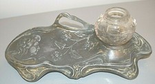 Encrier Art Nouveau en Régule