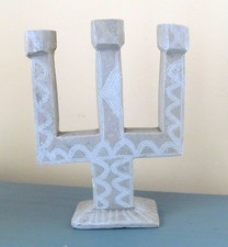 CHANDELIER 3 BRANCHES en PIERRE TAILLEE et SCULPTEE, Orientalisme, vers 1960-70