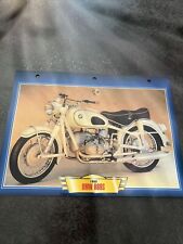 BMW 600 R69S 1960 fiche carte moto passion collection Atlas