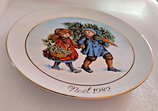 Assiette Publicitaire Vintage Avon Noël 1982 Collection  Enfants Décoration
