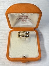 Bague Double HERMÈS or 18K/10