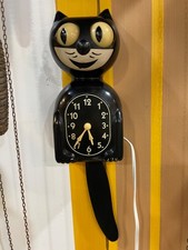 Vintage Black Kit Cat Clock