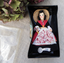 POUPÉE FOLKLORIQUE LELA - ALASSIO ITALIE - 1960 - DANS BOÎTE D'ORIGINE