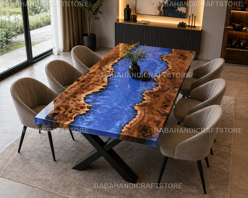 Luxury live edge walnut - luxury, blue
