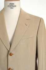 CLAUDE ROUSSEAU bespoke corduroy jacket (Cifonelli, Camps de Luca, Smalto, Arnys