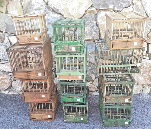 Cages oiseaux anciennes - anciennes, en