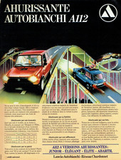 publicité Advertising 0323 1981  Autobianchi rés Chardonnet  A112 ahurissante