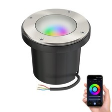 Luminaire encastré de sol BOFU pour l'extérieur IP67 orientable inox rond